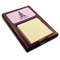 Lotus Pose Red Mahogany Sticky Note Holder - Angle