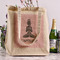 Lotus Pose Reusable Cotton Grocery Bag - In Context