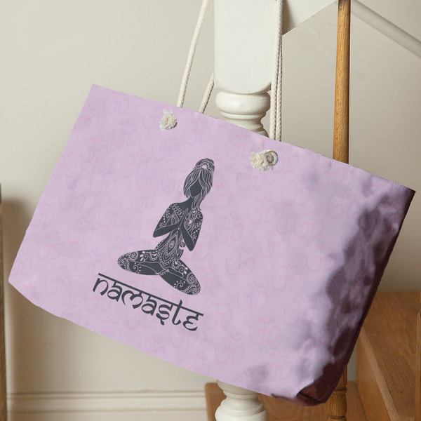 Lotus Pose Large Rope Tote - Life Style