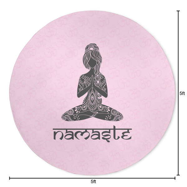 Lotus Pose Round Area Rug - Size