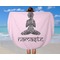 Lotus Pose Round Beach Towel - In Use