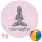 Lotus Pose Round Beach Towel (Personalized)