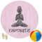 Lotus Pose Round Beach Towel (Personalized)