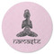 Lotus Pose Round Rubber Backed Coaster (Personalized)