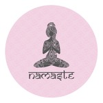 Lotus Pose Round Decal - Small (Personalized)