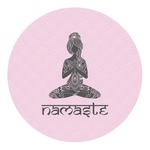 Lotus Pose Round Decal - Small (Personalized)