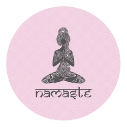 Lotus Pose Round Decal - Small (Personalized)