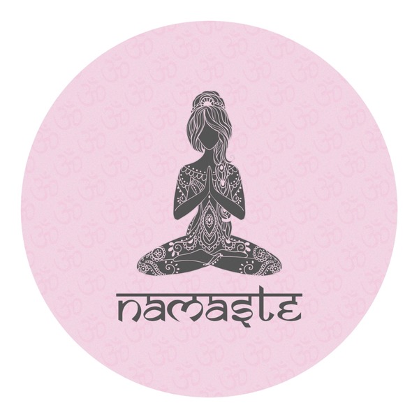 Custom Lotus Pose Round Decal (Personalized)