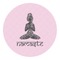 Lotus Pose Round Decal (Personalized)