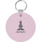 Lotus Pose Round Keychain (Personalized)