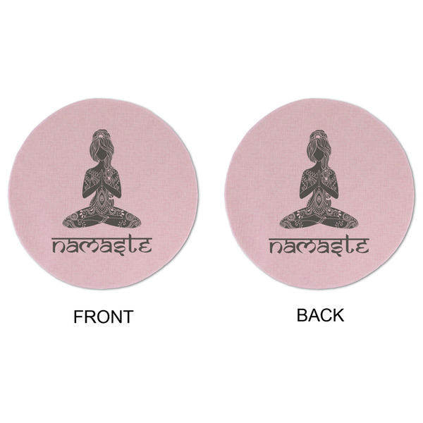 Lotus Pose Round Linen Placemats - APPROVAL (double sided)