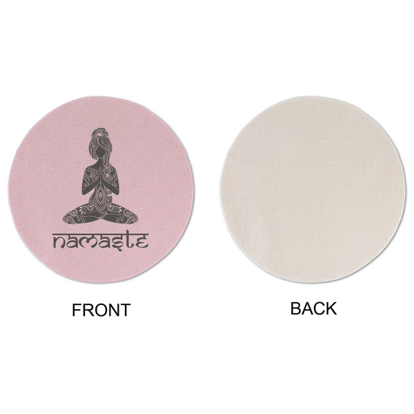 Lotus Pose Round Linen Placemats - APPROVAL (single sided)