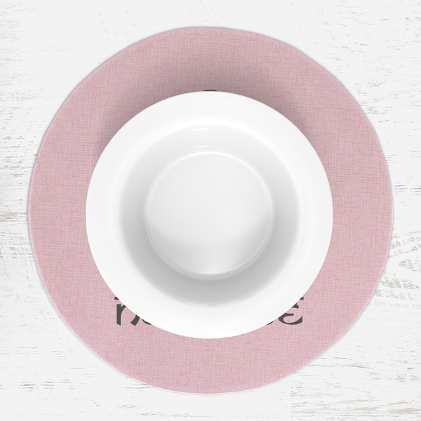 Lotus Pose Round Linen Placemats - LIFESTYLE (single)