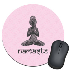 Lotus Pose Round Mouse Pad (Personalized)