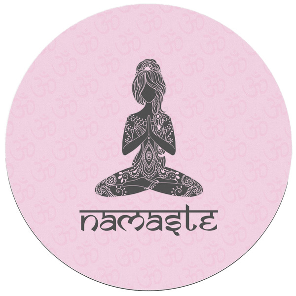 Lotus Pose Round Mousepad - APPROVAL