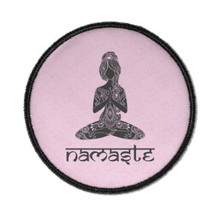 Lotus Pose Iron On Round Patch