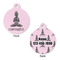 Lotus Pose Round Pet ID Tag - Large - Approval