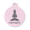 Lotus Pose Round Pet ID Tag - Small