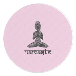 Lotus Pose Round Stone Trivet