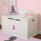Lotus Pose Round Wall Decal on Toy Chest