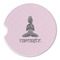 Lotus Pose Sandstone Car Coaster - Single (Personalized)