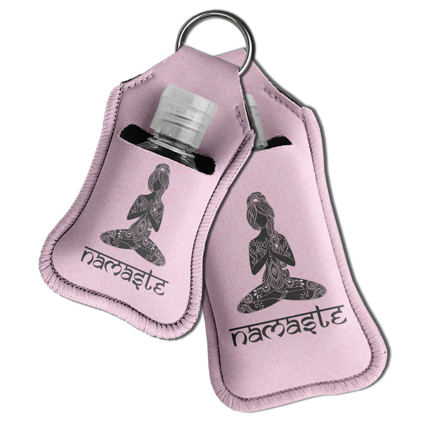 Lotus Pose Sanitizer Holder Keychain - Both in Case (PARENT)
