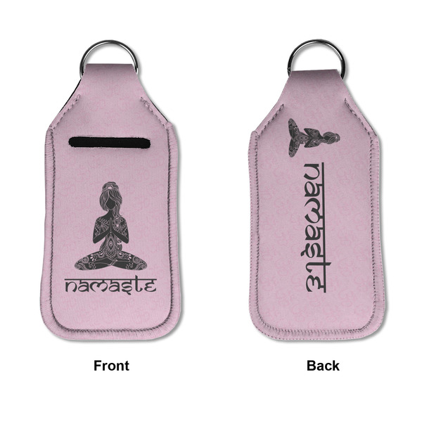 Lotus Pose Sanitizer Holder Keychain - Large APPROVAL (Flat)