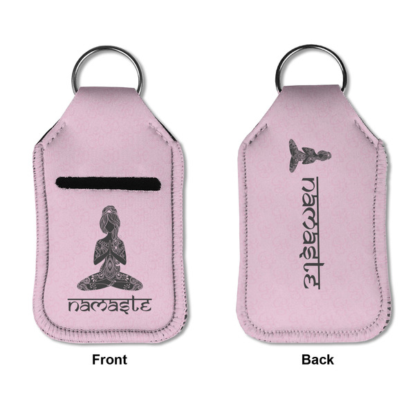 Lotus Pose Sanitizer Holder Keychain - Small APPROVAL (Flat)