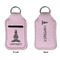 Lotus Pose Sanitizer Holder Keychain - Small APPROVAL (Flat)
