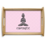 Lotus Pose Natural Wooden Tray - Small (Personalized)
