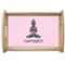 Lotus Pose Natural Wooden Tray - Small (Personalized)