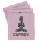 Lotus Pose Absorbent Stone Coasters - Set of 4