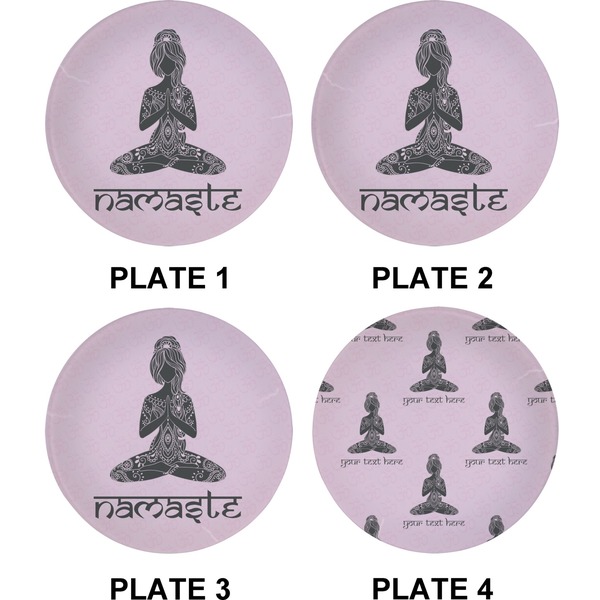 Lotus Pose Set of Appetizer / Dessert Plates (Approval)
