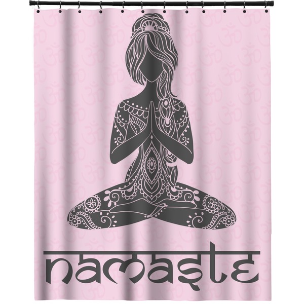 Custom Lotus Pose Extra Long Shower Curtain - 70"x84" (Personalized)