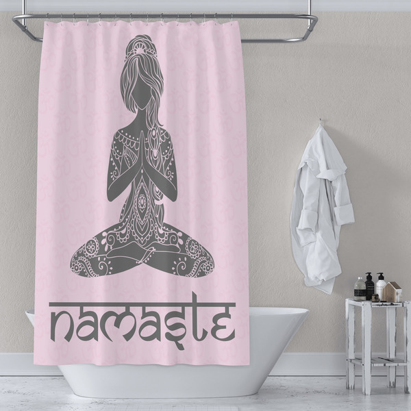 Lotus Pose Shower Curtain Lifestyle