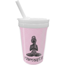Lotus Pose Sippy Cup with Straw (Personalized)