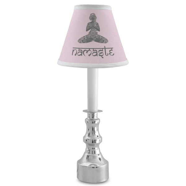 Lotus Pose Small Chandelier Lamp - LIFESTYLE (on candle stick)