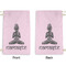 Lotus Pose Small Laundry Bag - Front & Back View