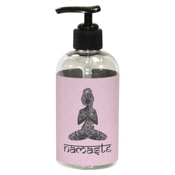 Lotus Pose Plastic Soap / Lotion Dispenser (8 oz - Small - Black)