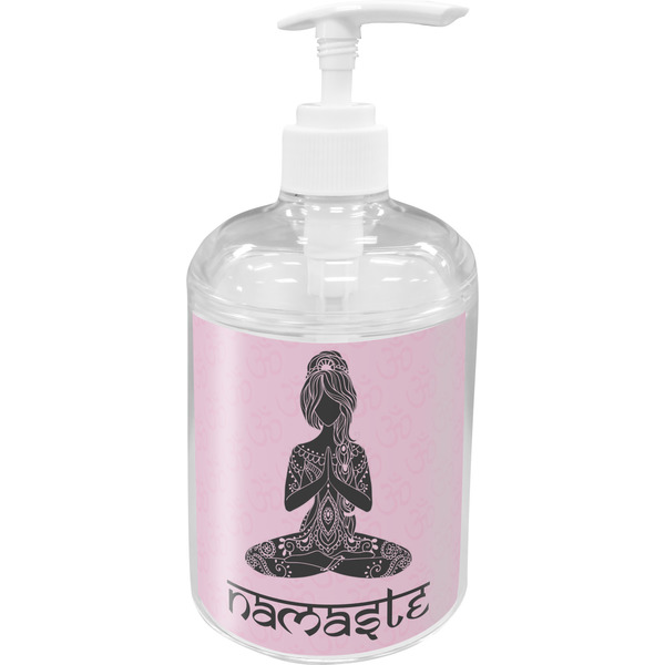 Custom Lotus Pose Acrylic Soap & Lotion Bottle