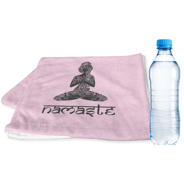 Custom Lotus Pose Sports & Fitness Towel (Personalized)