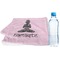 Lotus Pose Sports Towel Folded with Water Bottle
