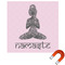 Lotus Pose Square Car Magnet - 6" (Personalized)