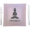 Lotus Pose 9.5" Glass Square Lunch / Dinner Plate- Single or Set of 4 (Personalized)