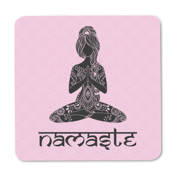 Lotus Pose Square Fridge Magnet - FRONT