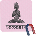 Lotus Pose Square Fridge Magnet (Personalized)