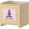Lotus Pose Square Wall Decal on Wooden Cabinet