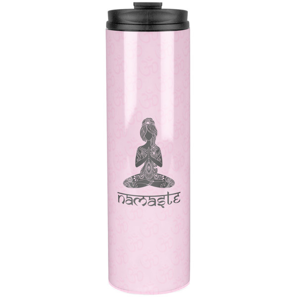 Lotus Pose Stainless Steel Tumbler 20 Oz - Front