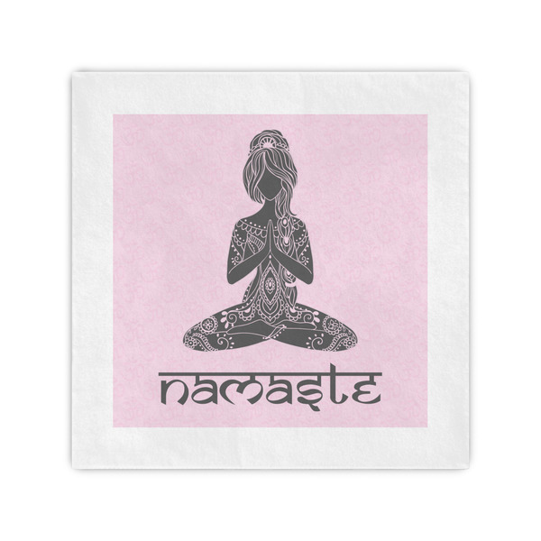 Custom Lotus Pose Cocktail Napkins