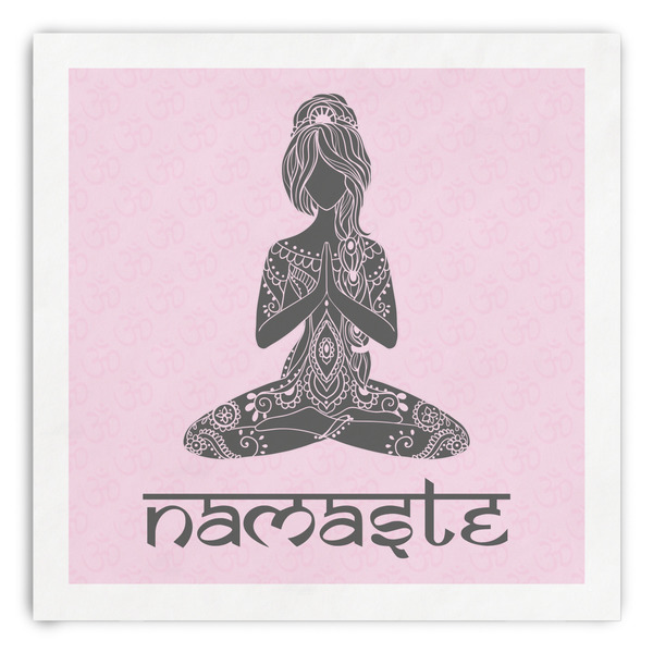 Custom Lotus Pose Paper Dinner Napkins